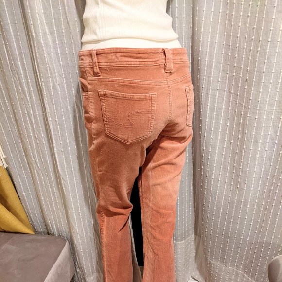 Light Pink Salmon Soft Corduroy Bootcut Pants - Picture 3 of 5